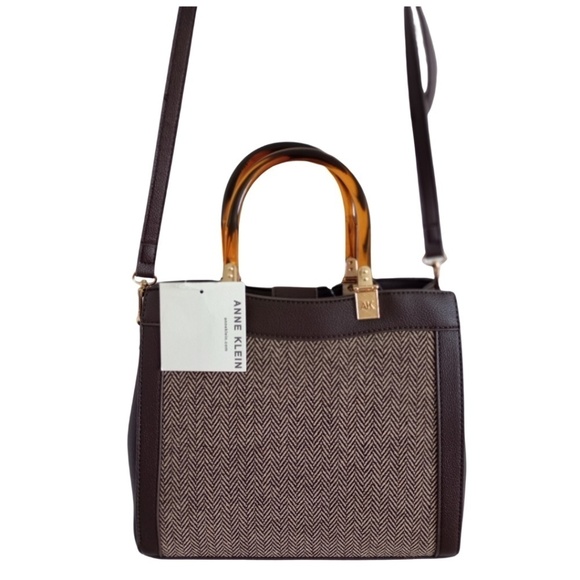 Anne Klein Espresso Vera Convertible Satchel - Picture 5 of 7